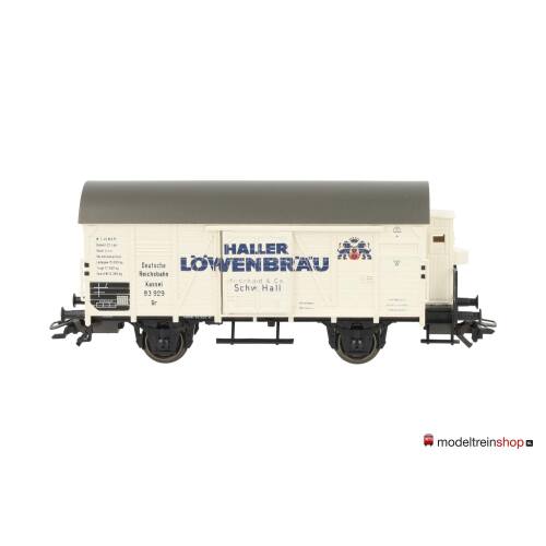 Marklin H0 4678 A2 Gesloten Goederenwagen met remhuisje HALLER LÖWENBRÄU -n Modeltreinshop
