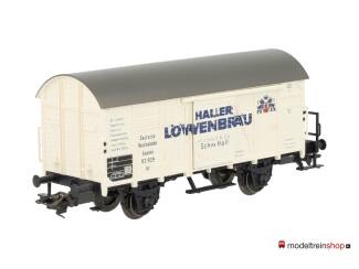 Marklin H0 4678 A2 Gesloten Goederenwagen met remhuisje HALLER LÖWENBRÄU -n Modeltreinshop