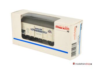 Marklin H0 4678 A2 Gesloten Goederenwagen met remhuisje HALLER LÖWENBRÄU -n Modeltreinshop