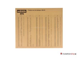 Marklin Catalogus 1983/84 Nederlands + prijslijst - Modeltreinshop
