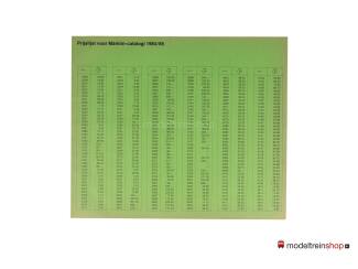Marklin Catalogus 1984/85 Nederlands + prijslijst - Modeltreinshop