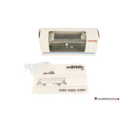 Marklin H0 4301 V01 Personenwagen 2e Klasse met verlichting - Modeltreinshop