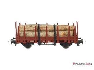 Marklin H0 Rongenwagen Kls / X05 der DB met boomstammen lading - Modeltreinshop