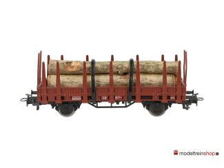 Marklin H0 Rongenwagen Kls / X05 der DB met boomstammen lading - Modeltreinshop