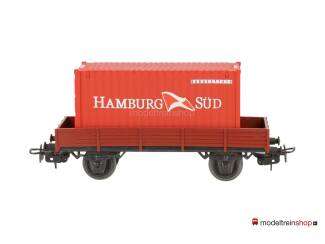Marklin H0 4503 Lageboordwagen met (Walthers container 20') Hamburg Sud - Modeltreinshop