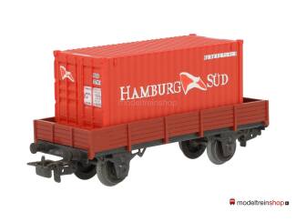 Marklin H0 4503 Lageboordwagen met (Walthers container 20') Hamburg Sud - Modeltreinshop