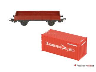 Marklin H0 4503 Lageboordwagen met (Walthers container 20') Hamburg Sud - Modeltreinshop
