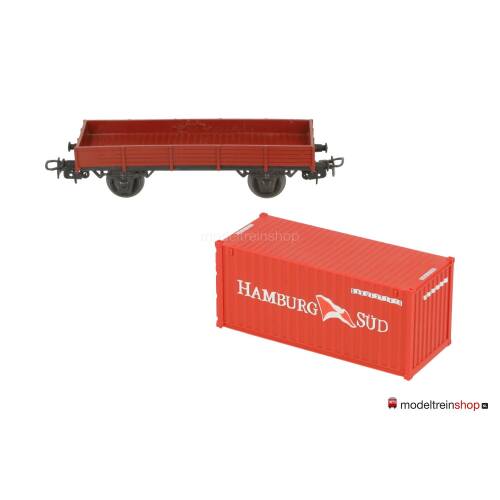 Marklin H0 4503 Lageboordwagen met (Walthers container 20') Hamburg Sud - Modeltreinshop