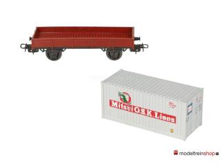 Marklin H0 4503 Lageboordwagen met (Walthers container 20') Mitsui O.S.K. Lines - Modeltreinshop