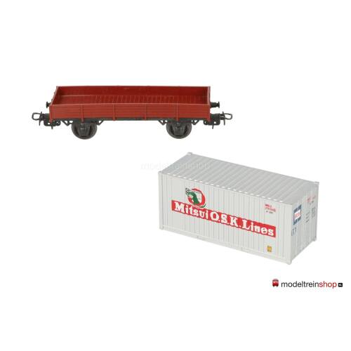 Marklin H0 4503 Lageboordwagen met (Walthers container 20') Mitsui O.S.K. Lines - Modeltreinshop