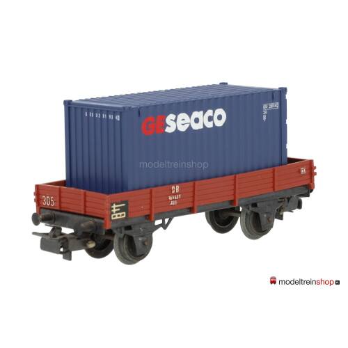 Marklin H0 4503 Lageboordwagen met (Walthers container 20') Ge Seaco - Modeltreinshop