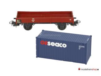 Marklin H0 4503 Lageboordwagen met (Walthers container 20') Ge Seaco - Modeltreinshop