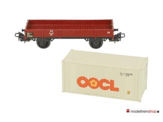 Marklin H0 4503 Lageboordwagen met (Walthers container 20') OOCL - Modeltreinshop