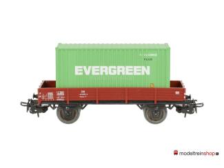 Marklin H0 4503 Lageboordwagen met (Walthers container 20') Evergreen - Modeltreinshop