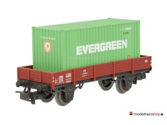 Marklin H0 4503 Lageboordwagen met (Walthers container 20') Evergreen - Modeltreinshop