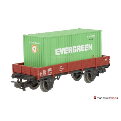 Marklin H0 4503 Lageboordwagen met (Walthers container 20') Evergreen - Modeltreinshop