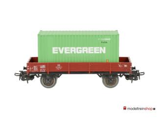 Marklin H0 4503 Lageboordwagen met (Walthers container 20') Evergreen - Modeltreinshop