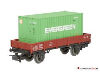 Marklin H0 4503 Lageboordwagen met (Walthers container 20') Evergreen - Modeltreinshop