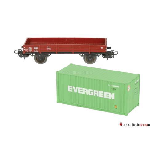 Marklin H0 4503 Lageboordwagen met (Walthers container 20') Evergreen - Modeltreinshop
