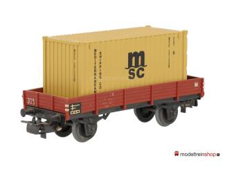 Marklin H0 4503 Lageboordwagen met (Walthers container 20') MSC - Modeltreinshop