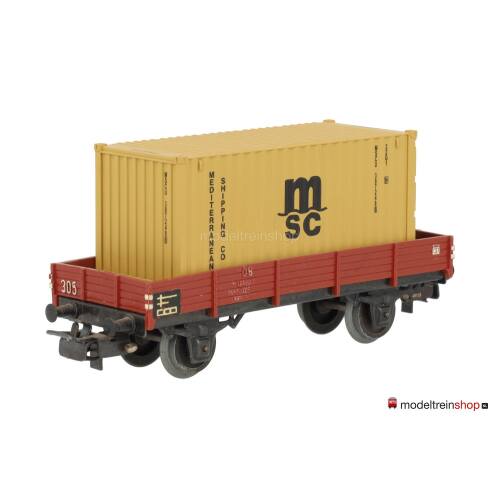 Marklin H0 4503 Lageboordwagen met (Walthers container 20') MSC - Modeltreinshop