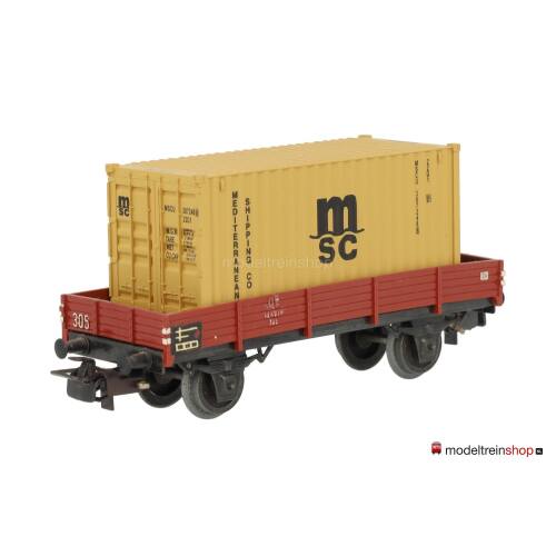 Marklin H0 4503 Lageboordwagen met (Walthers container 20') MSC - Modeltreinshop