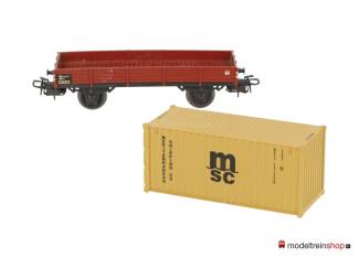 Marklin H0 4503 Lageboordwagen met (Walthers container 20') MSC - Modeltreinshop