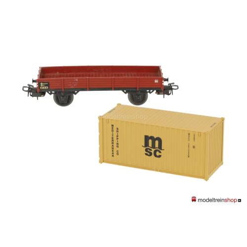 Marklin H0 4503 Lageboordwagen met (Walthers container 20') MSC - Modeltreinshop