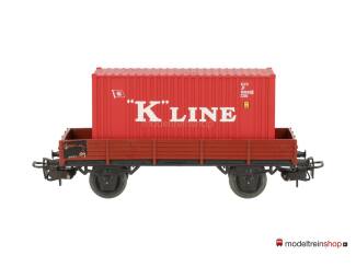 Marklin H0 4503 Lageboordwagen met (Walthers container 20') "K"Line - Modeltreinshop