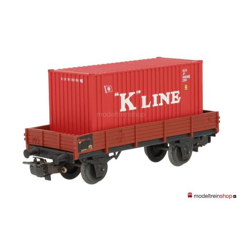 Marklin H0 4503 Lageboordwagen met (Walthers container 20') "K"Line - Modeltreinshop