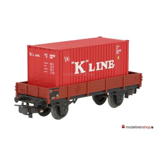 Marklin H0 4503 Lageboordwagen met (Walthers container 20') "K"Line - Modeltreinshop