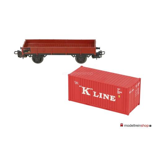 Marklin H0 4503 Lageboordwagen met (Walthers container 20') "K"Line - Modeltreinshop