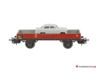 Marklin H0 4504 Lageboordwagen X 05 beladen met auto Ford M12 - Modeltreinshop