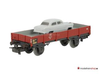 Marklin H0 4504 Lageboordwagen X 05 beladen met auto Ford M12 - Modeltreinshop