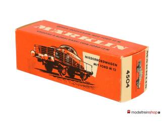 Marklin H0 4504 Lageboordwagen X 05 beladen met auto Ford M12 - Modeltreinshop