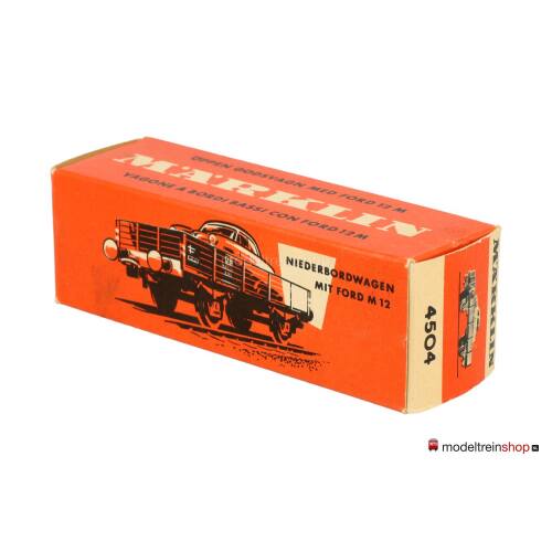 Marklin H0 4504 Lageboordwagen X 05 beladen met auto Ford M12 - Modeltreinshop