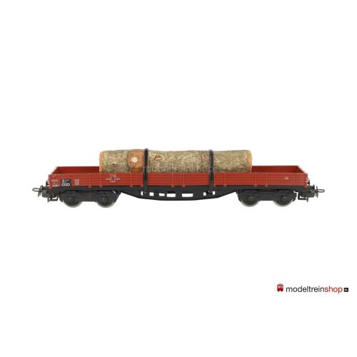 Marklin H0 4514 V05 Lageboordwagen 00t / Rklmm-tu beladen met houtstam - Modeltreinshop