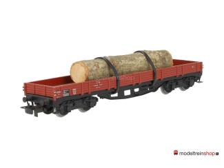 Marklin H0 4514 V05 Lageboordwagen 00t / Rklmm-tu beladen met houtstam - Modeltreinshop