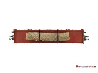 Marklin H0 4514 V05 Lageboordwagen 00t / Rklmm-tu beladen met houtstam - Modeltreinshop