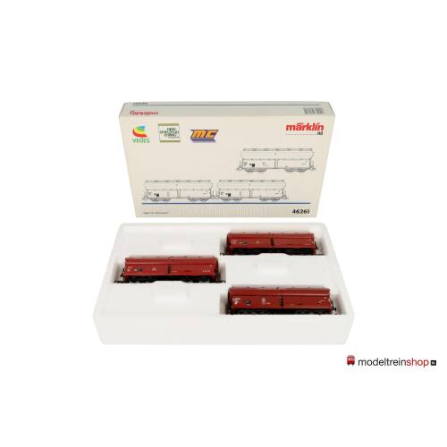 Marklin H0 46261 Set van drie klepdekselwagens van de DB - Modeltreinshop