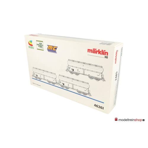 Marklin H0 46261 Set van drie klepdekselwagens van de DB - Modeltreinshop