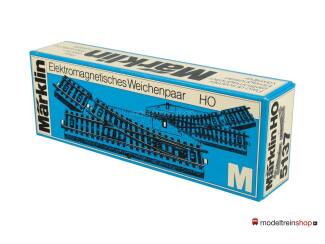 Marklin M Rail H0 5137 Rechte elektrische wissel set - Modeltreinshop