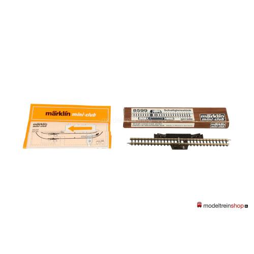 Marklin Z Rail 8599 Schakelrail recht met aansluitklem 110 mm - Modeltreinshop