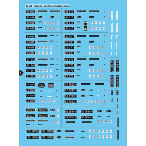 Artitec H0 10.445 Decalset VSM stoomlocomotieven - Modeltreinshop