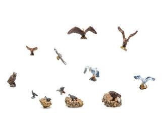 Woodland H0 1970 Roofvogels, ooievaars, raven en duiven - Modeltreinshop