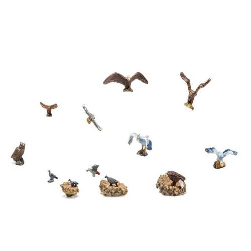 Woodland H0 1970 Roofvogels, ooievaars, raven en duiven - Modeltreinshop