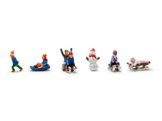 Woodland N 2221 Kinderen op de Slee - Modeltreinshop