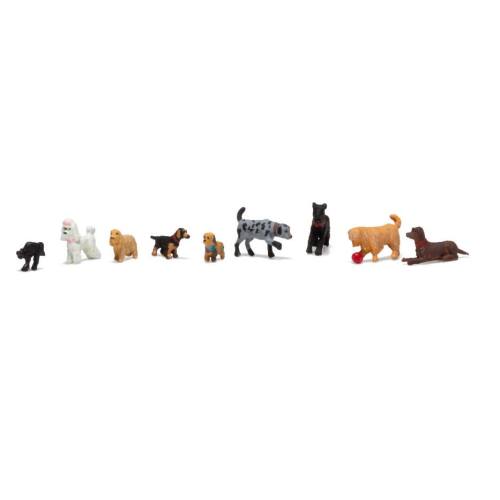 Woodland H0 1972 Honden en zwarte kat - Modeltreinshop