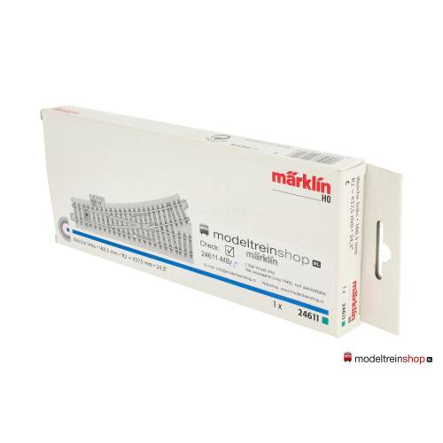 Marklin C Rail 24611 Wissel links met wisselaandrijving - met ovp - Modeltreinshop