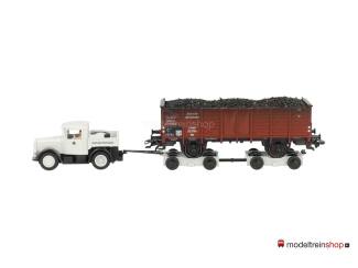 Marklin H0 46822 Wegtransport Wagen Straatroller met goederenwagen van de DRG - Modeltreinshop